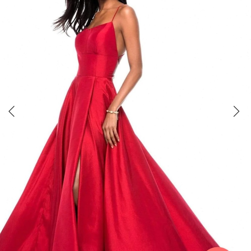 Red Silk Sherri Hill Dress